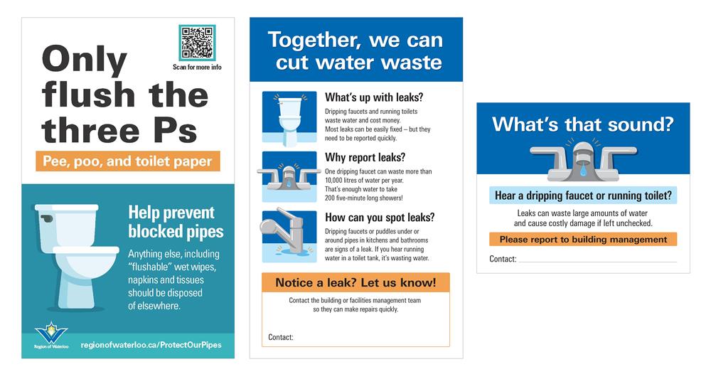 Water conservation stickers for businesses
